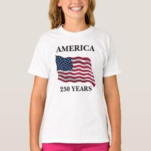 America 250 Years Flag Girl's T-Shirt