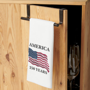 America 250 Years Flag Tea Towel