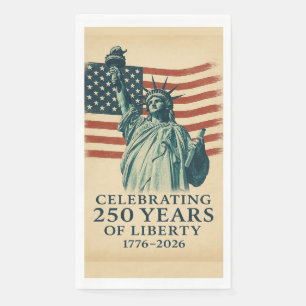 America 250 Years Liberty Patriotic Celebration Napkin