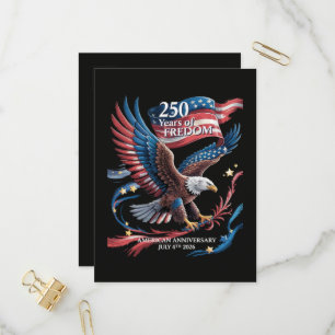 America 250 Years of Freedom 1776-2026 Invitation Postcard