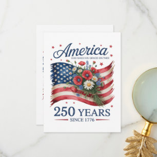 America 250 Years of Freedom 1776 2026 Thank You Card