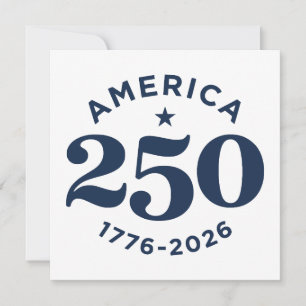 America 250 Years of Freedom Celebration Minimal Invitation