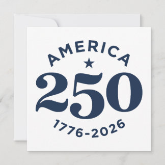 America 250 Years of Freedom Celebration Minimal Invitation