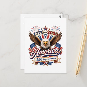 America 250 Years of Freedom Eagle Postcard