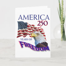 America 250 Years of Freedom Flag with Bald Eagle