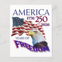 America 250 Years of Freedom Flag with Bald Eagle