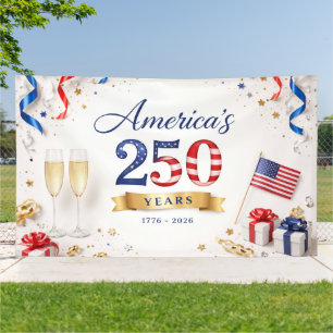 America 250 Years Patriotic Anniversary  Banner