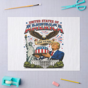 America 250 Years Patriotic Eagle Celebration Tissue Paper