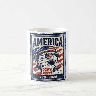 America 250 Years Patriotic Eagle Independence Day Coffee Mug