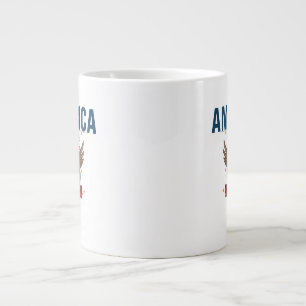 America 250 Years Patriotic Land of the Free Large Coffee Mug