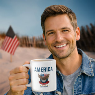 America 250 Years Patriotic Land of the Free Large Coffee Mug