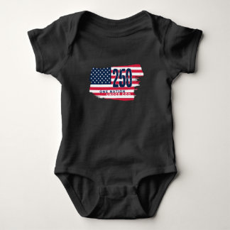 America 250 Years Retro Flag 250th Anniversary Baby Bodysuit