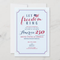 America 250 Years USA Anniversary Let Freedom Ring