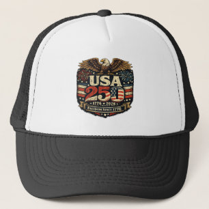 America 250th 1776-2026 Patriotic Trucker Hat