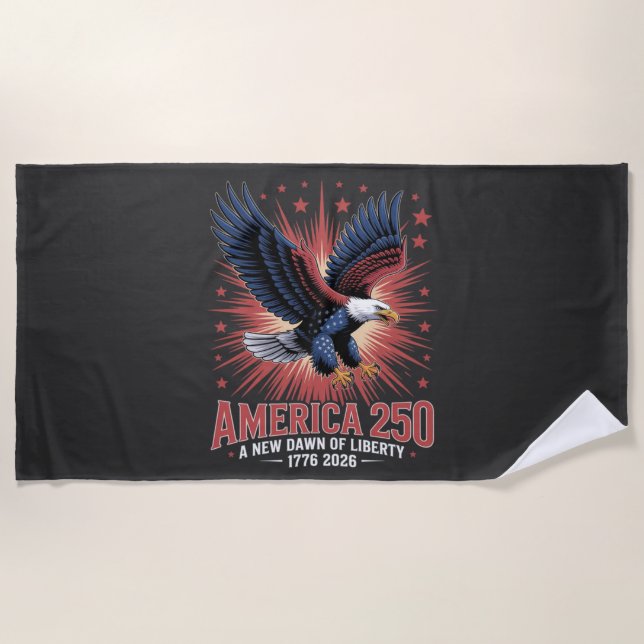 America 250th Anniversary Beach Towel (Front)