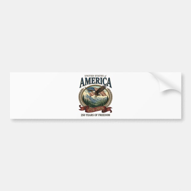America 250th Anniversary Bumper Sticker (Front)