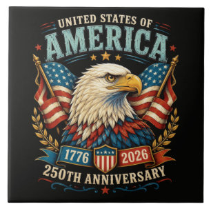 America 250th Anniversary Celebration Eagle Tile