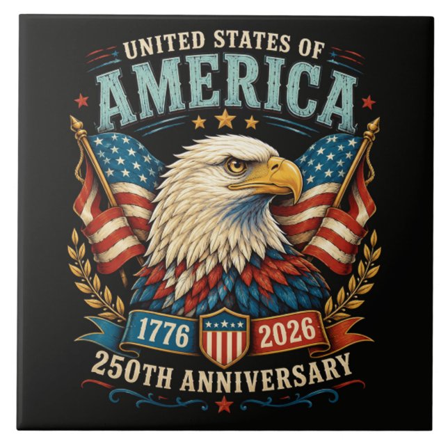 America 250th Anniversary Celebration Eagle Tile (Front)
