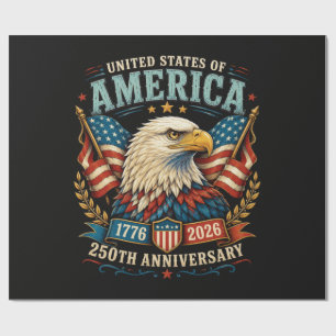America 250th Anniversary Celebration Eagle Wrapping Paper