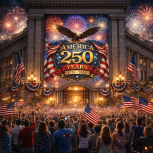 America 250th Anniversary Celebration – Patriotic Banner