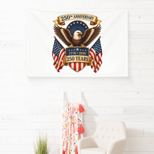 America 250th Anniversary Eagle Banner (Insitu)