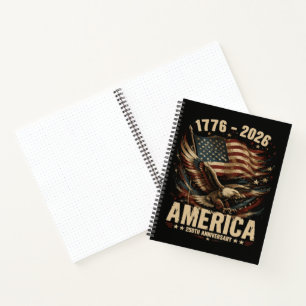 America 250th Anniversary Eagle Patriotic Notebook