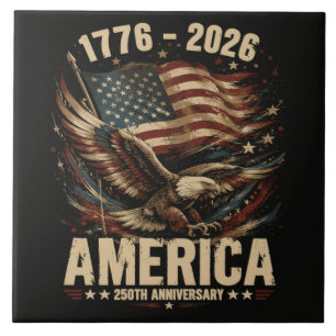 America 250th Anniversary Eagle Patriotic Tile
