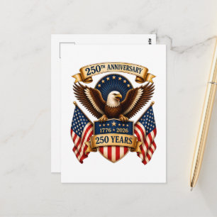 America 250th Anniversary Eagle Postcard