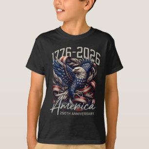 America 250th Anniversary Eagle Us Flag July 4th 2 T-Shirt