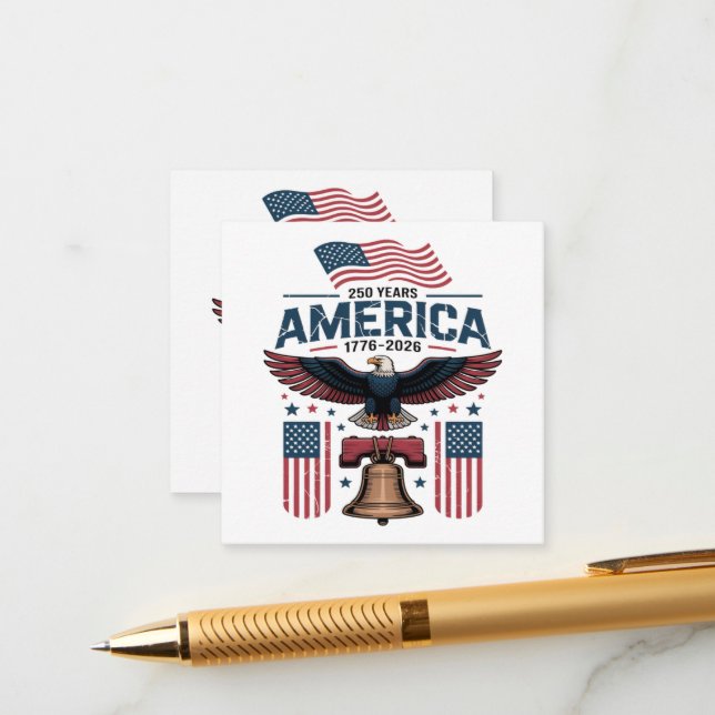 america 250th anniversary enclosure card (Front/Back In Situ)