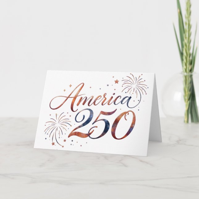America 250th Anniversary Fireworks – Elegant  Invitation (Front)
