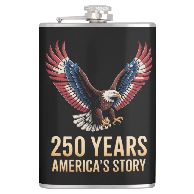 America 250th Anniversary Hip Flask (Front)