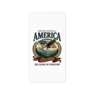 America 250th Anniversary Label