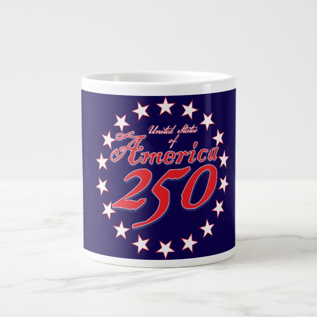 America 250th Anniversary Large Coffee Mug (Front)