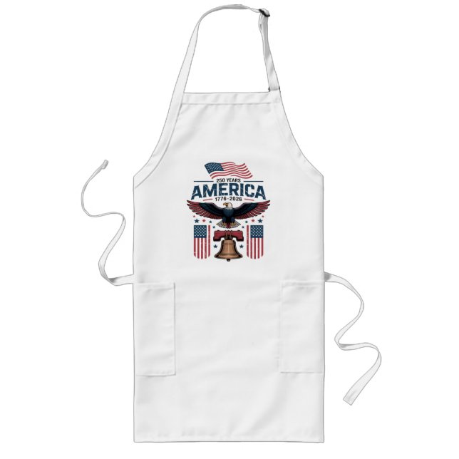 america 250th anniversary long apron (Front)