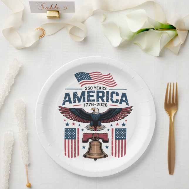 america 250th anniversary paper plate (Wedding)