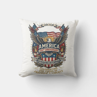 America 250th Anniversary Patriotic 1776 Freedom  Cushion