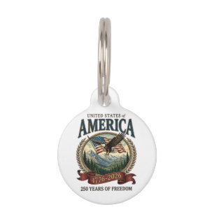 America 250th Anniversary Pet Tag