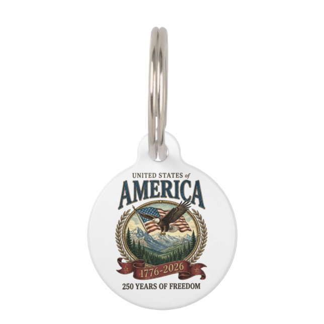 America 250th Anniversary Pet Tag (Front)