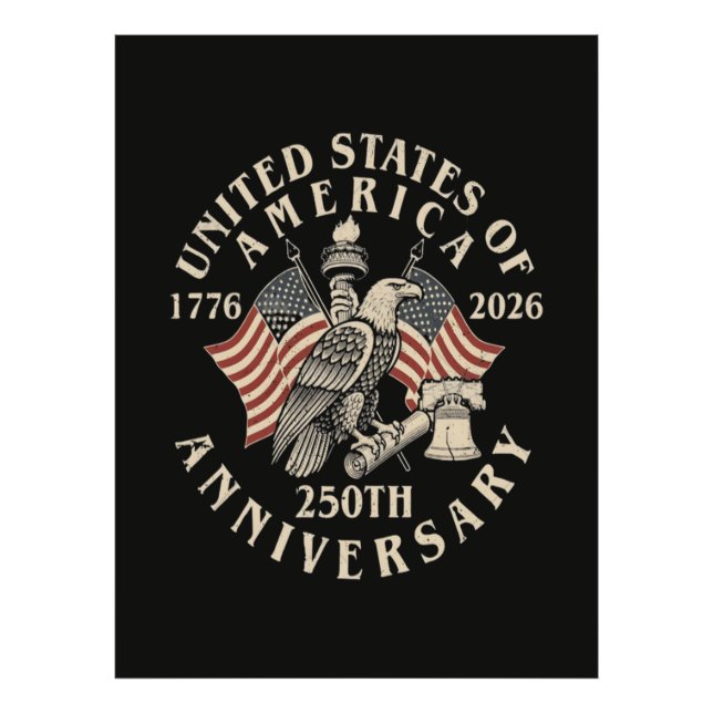 America 250th Anniversary Photo Print (Front)