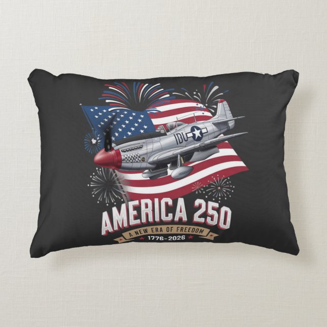 America 250th Anniversary Plane Decorative Cushion (Front)