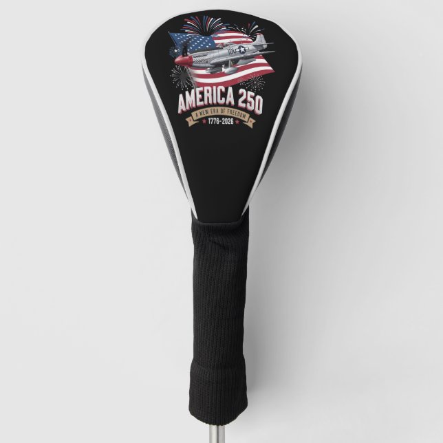 America 250th Anniversary Plane Golf Head Cover (Front)