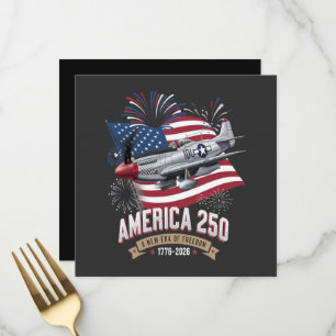 America 250th Anniversary Plane Menu
