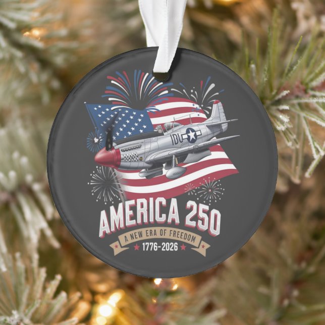 America 250th Anniversary Plane Ornament (Tree)