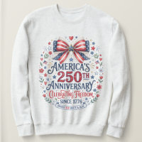 America 250th Anniversary Preppy Coquette Bow 