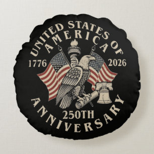 America 250th Anniversary Round Cushion