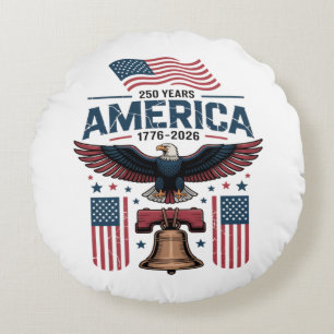 america 250th anniversary round cushion