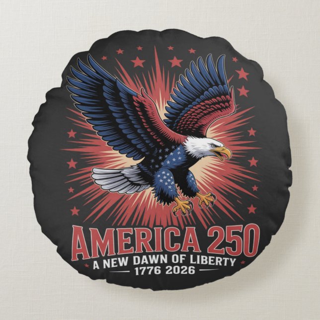 America 250th Anniversary Round Cushion (Front)