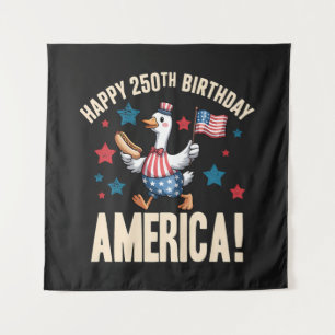America 250Th Anniversary Silly Patriotic Goose Tapestry