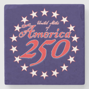 America 250th Anniversary Stone Coaster